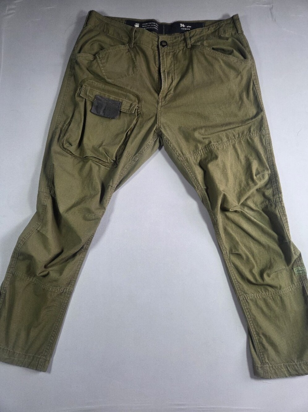 G-Star Raw Mens Olive Military Cargo Pants 36x32